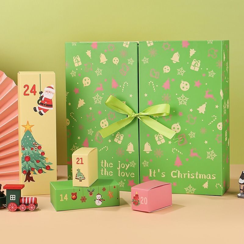 カスタム 製品 梱包 箱 オープン ドア マグネティック クリスマス カードボード ギフト 箱