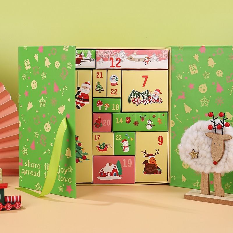 カスタム 製品 梱包 箱 オープン ドア マグネティック クリスマス カードボード ギフト 箱