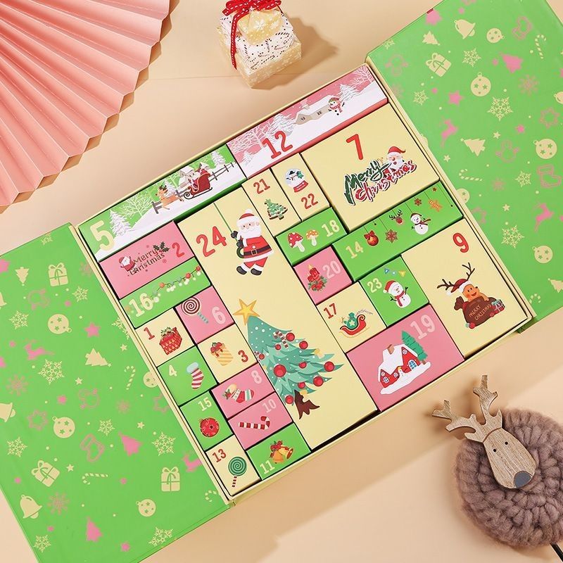 カスタム 製品 梱包 箱 オープン ドア マグネティック クリスマス カードボード ギフト 箱