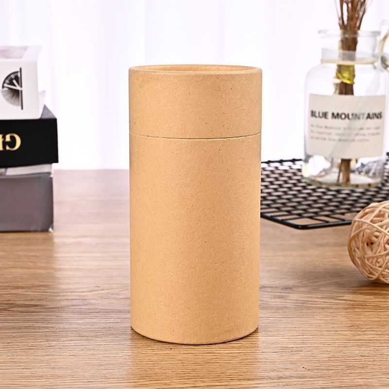 防水クラフト丸紙チューブ ボックス 茶コーヒー用紙シリンダー容器