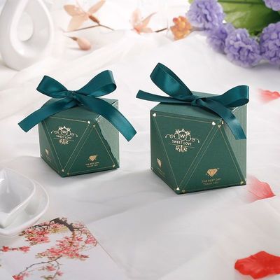 クリスマス / 結婚式 / フェスティバルのためのロゴ付き紙のカスタム製キャンディボックス